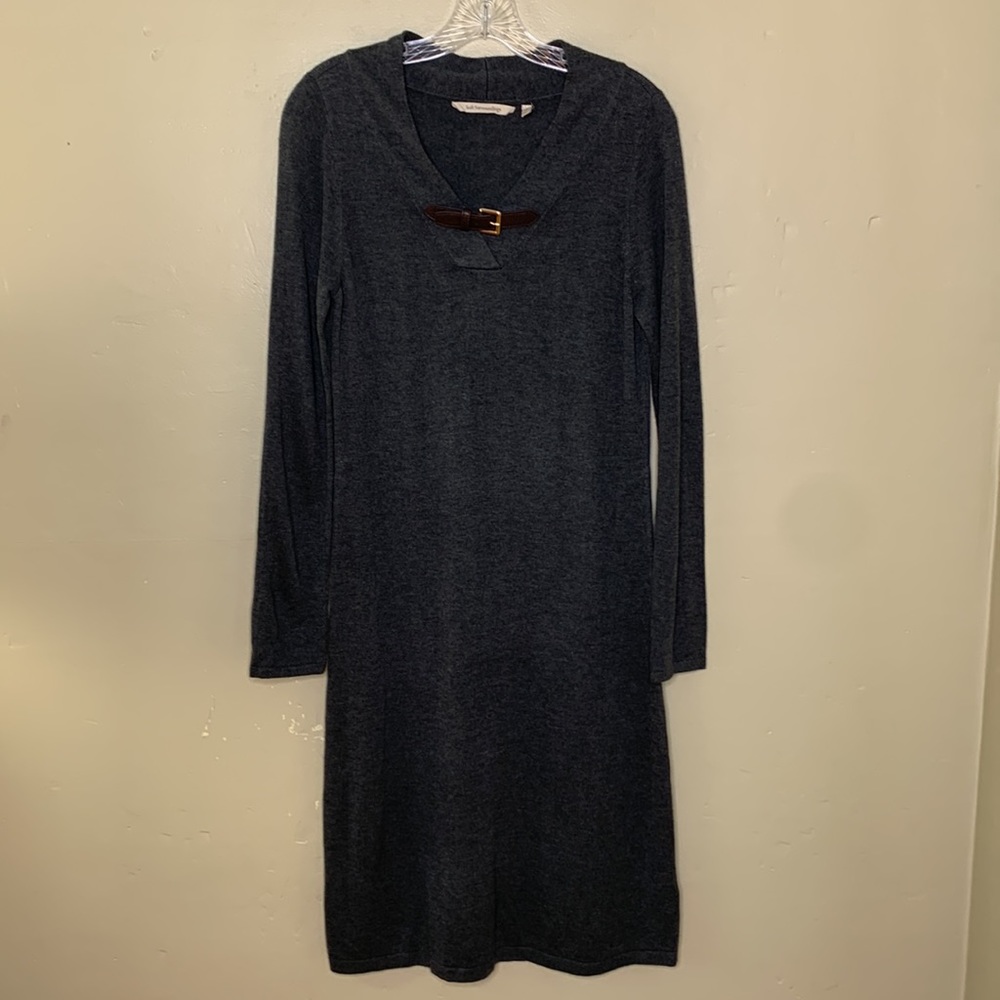 Soft Surroundings Sweater Dress Gray Buckle Detail Style 2BF49 Size XS